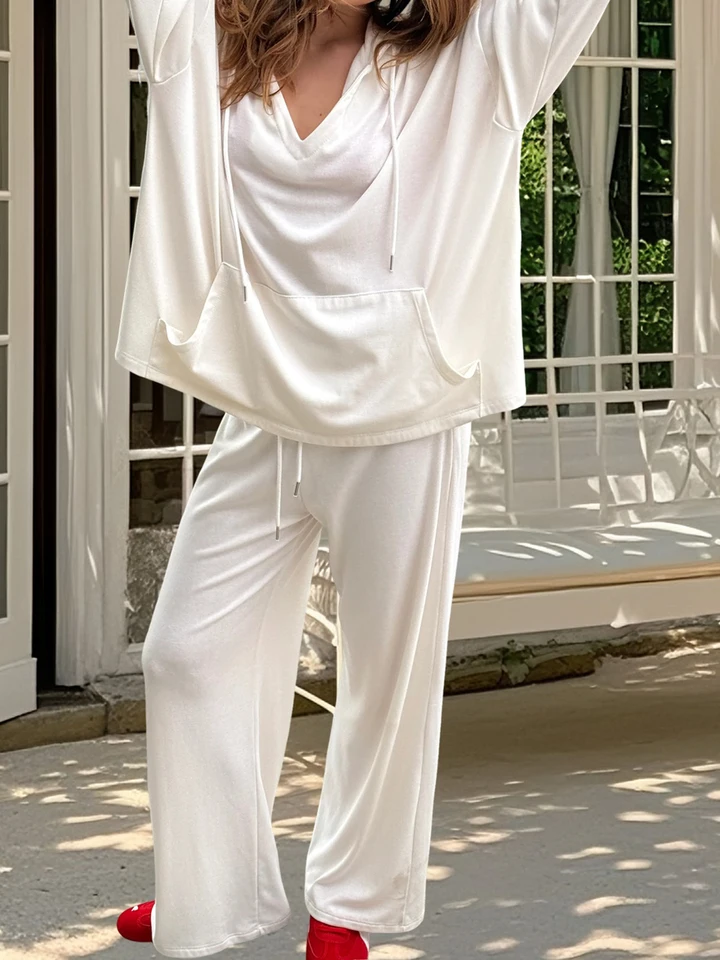 Womens Two Piece Hoodie and Pants Activewear Set