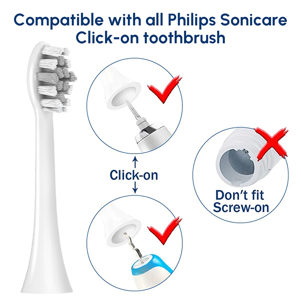 Compatible with Philips Sonicare Electric Toothbrush Replacement Toothbrush Brush Heads 1100 2100 4100 4300 5100 5300 6100 6500