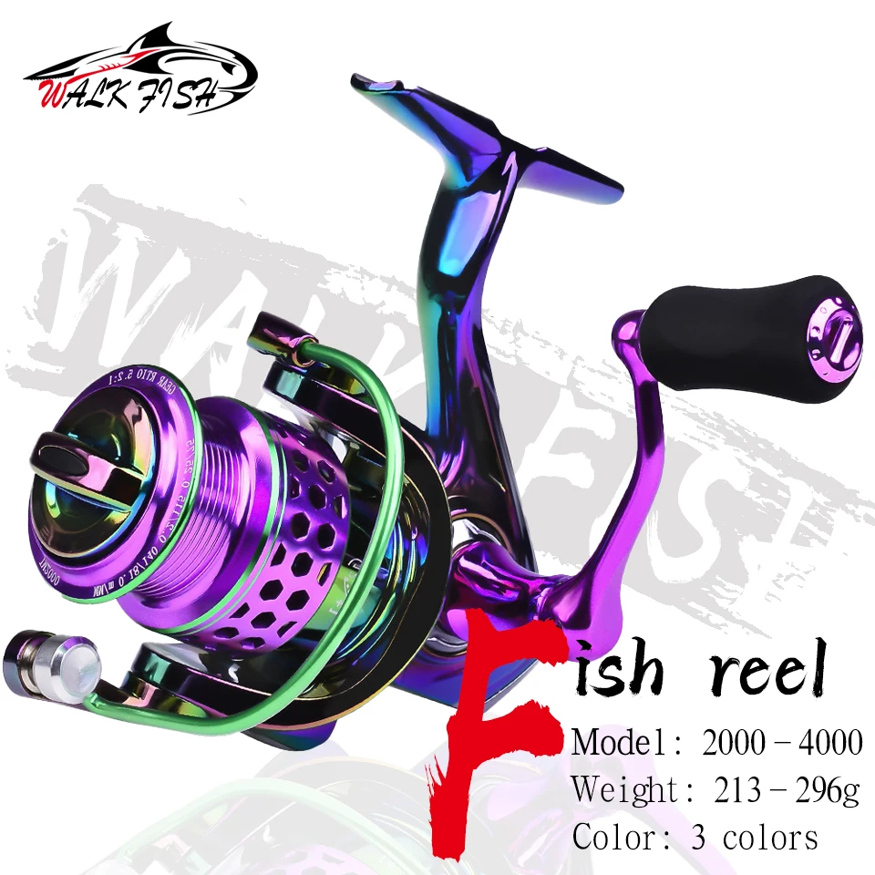 

WALK FISH Metal Fishing Reels 2000-4000 Series Wear-resistant Waterproof Spinning Wheel Switchable left/right Hand Sea Tackle