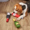 Dog toy simulation wine bottle series contains ringing paper BB called sounding spot molar toy 2