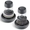 Leeseph Set of 2 Dish Brush with Soap Dispenser, Kitchen Dish Scrubbers Set with Draining Tray for Washing Dishes/Pots 1