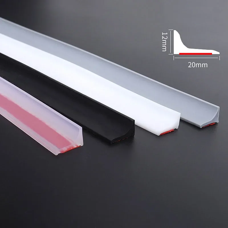 3M Silicone Water Stopper Strip Bendable Kitchen Countertop Retaining Bathroom shower dam Flood Barrier Dry and Wet Separation shower water stopper silicone door seal silicone drain stopper drain stopper basin drain stopper hair catcher stopper drain pipe plug bathroom sink stopper bathroom sink plug shower water barrier water barrier strip washbasin drain plug