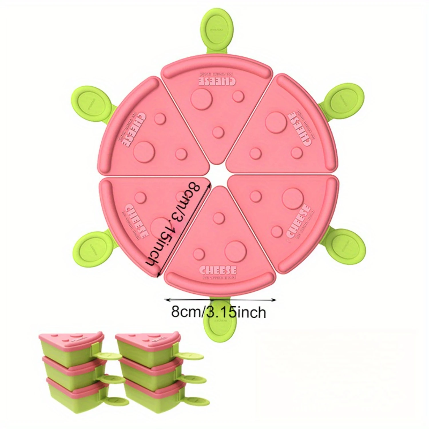 Summer Ice Cream Mold Set Food Grade Stackable Popsicle & Cheese Shaped Diy Molds For Use Lead-Free Plastic 6-Piece