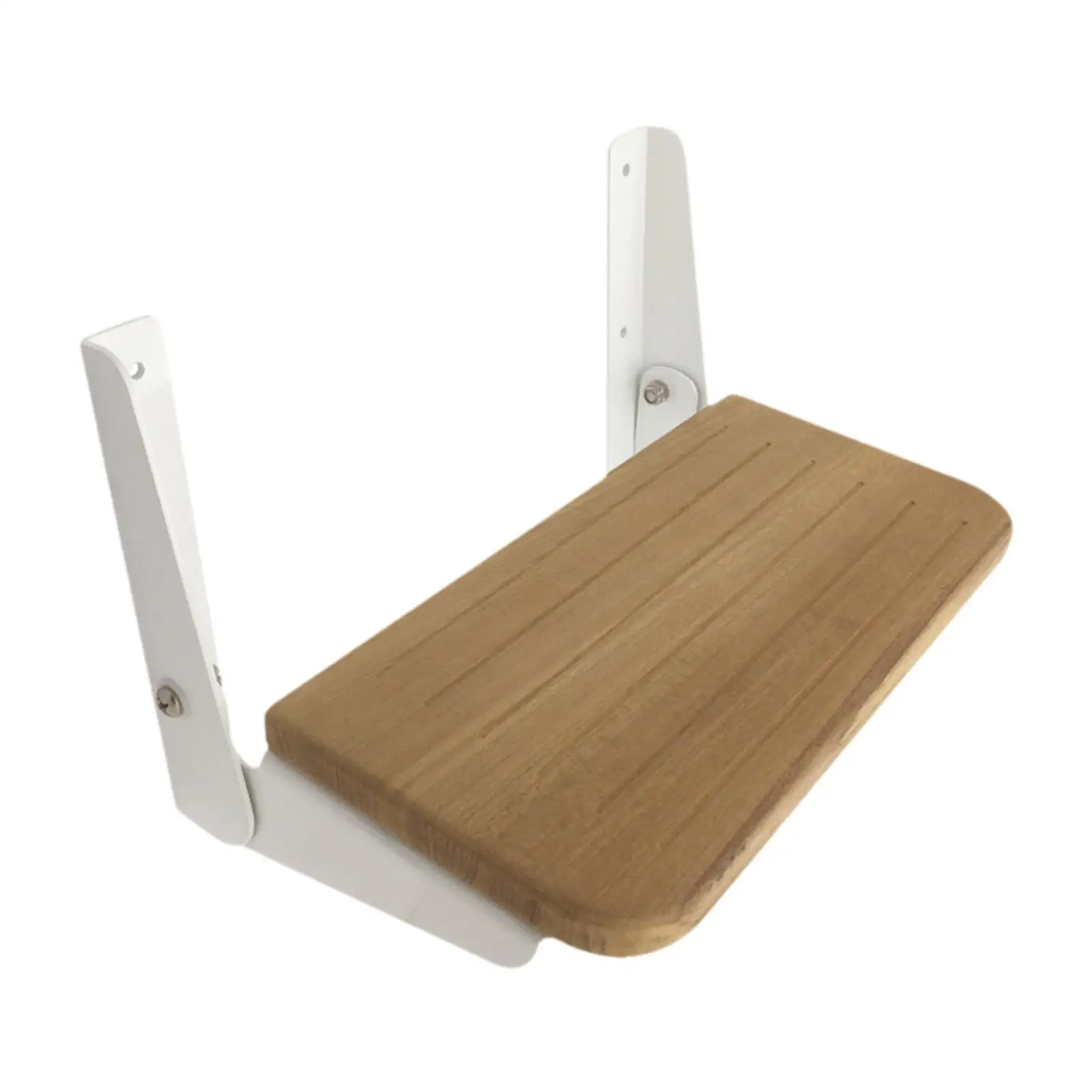Folding Teak Shower Seat Bench Chair Shower Stool Folding Footrest Pedal
