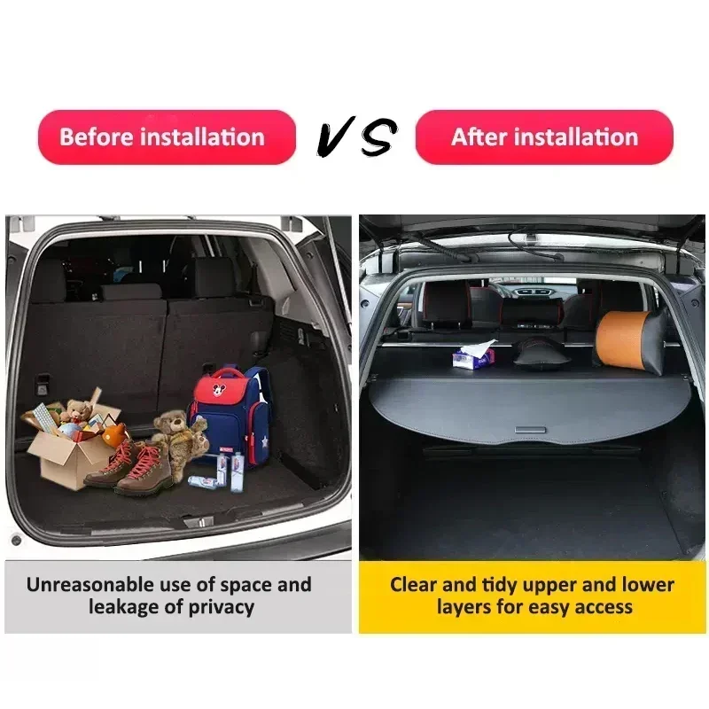 Car Trunk Cargo Cover for Jeep Grand Cherokee WK WK2 2011- 2015 2012 Auto Accessories Luggage Rear Curtain Tray Anti-peep