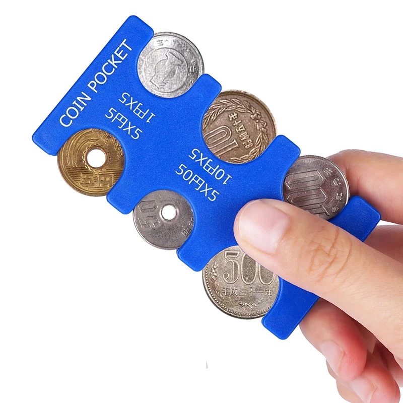 Coin Purse Coin Wallet Change Bag Coin Collection Purse Wallet Organizer Holder For Car Coin Changer Holder Mini Japan/Euro Dispenser Plastic Storage Box
