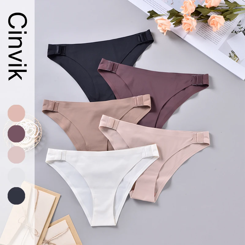 CINVIK Ice Silk Panties Summer Seamless Lingerie Sexy Low-waist