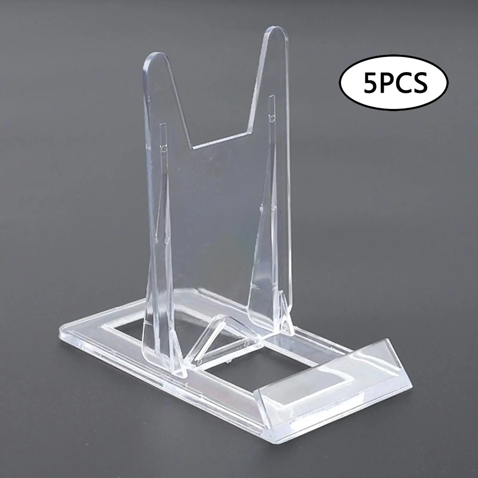 5pcs Display Holder Stand Clear Shelf Collectible Save Space