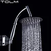 6 Inch Chrome High Pressure 360 Adjustable Large Round R ainfall Sprayer Bathroom Hand Held Shower Head Shower Faucet 2
