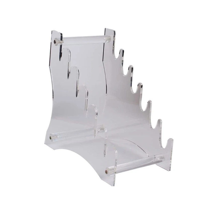 

6 Slots Knives Display Stand Clear Acrylic Knife Display Rack Holder Pen Storage Dropship
