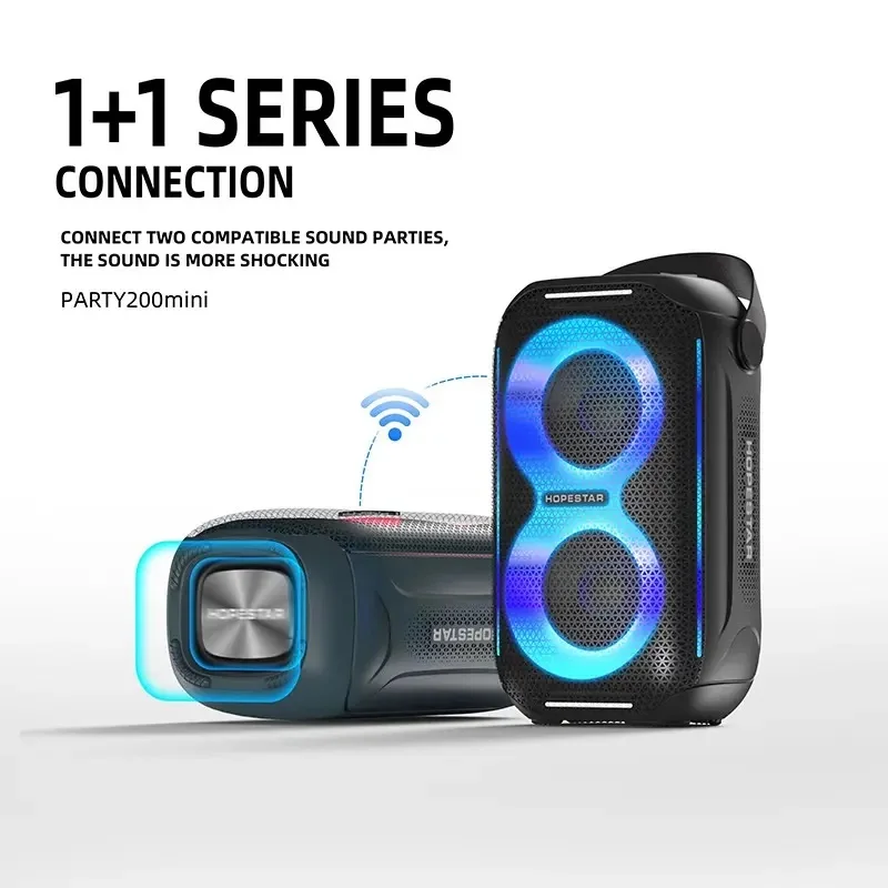 

Portable Column Wireless Speaker Outdoor RGB Light Waterproof Subwoofer Heavy Bass Home Theater Music TWS Bombox 3000mAh Battery