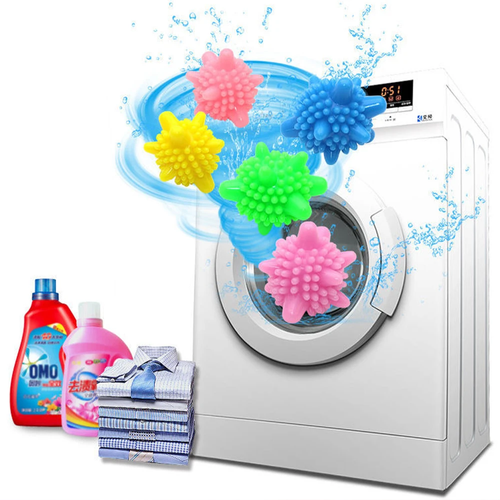 Random Color Washing Machine Anti-tangle Decontamination Cleaning Ball Practical Pet Hair Remover Reusable Rubber Laundry Ball laundry ball pet hair remover