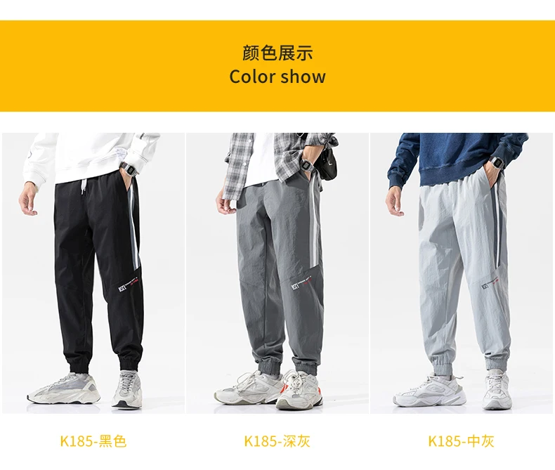 Description Picture 5 of itemcasual pants for men loose fitting Korean version trendy leggings work clothes cropped pants trendy long