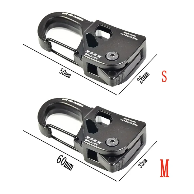 Heavy-Duty Aluminum Alloy Tent Rope Tensioner – Durable,Rustproof,Lightweight Cord Adjuster for Secure Camping,Hiking & Outdoor 2