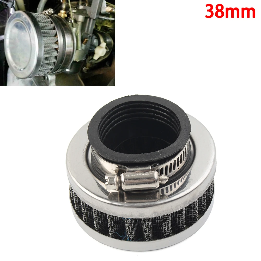 

Motorcycle Scooter Stainless Steel 38mm Air Intake Filter Cleaner w/ Clamp