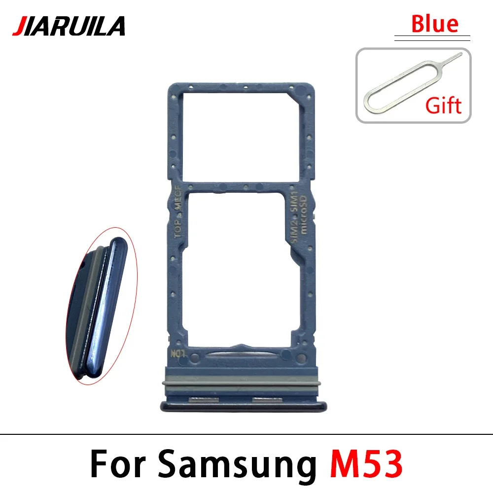 10Pcs, 삼성 M54 M22 M21 M23 M52 M53 M62 4G 5G 듀얼 마이크로 SIM 카드 슬롯 트레이 홀더 SD 카드 리더 부품 용 Sim 카드 트레이