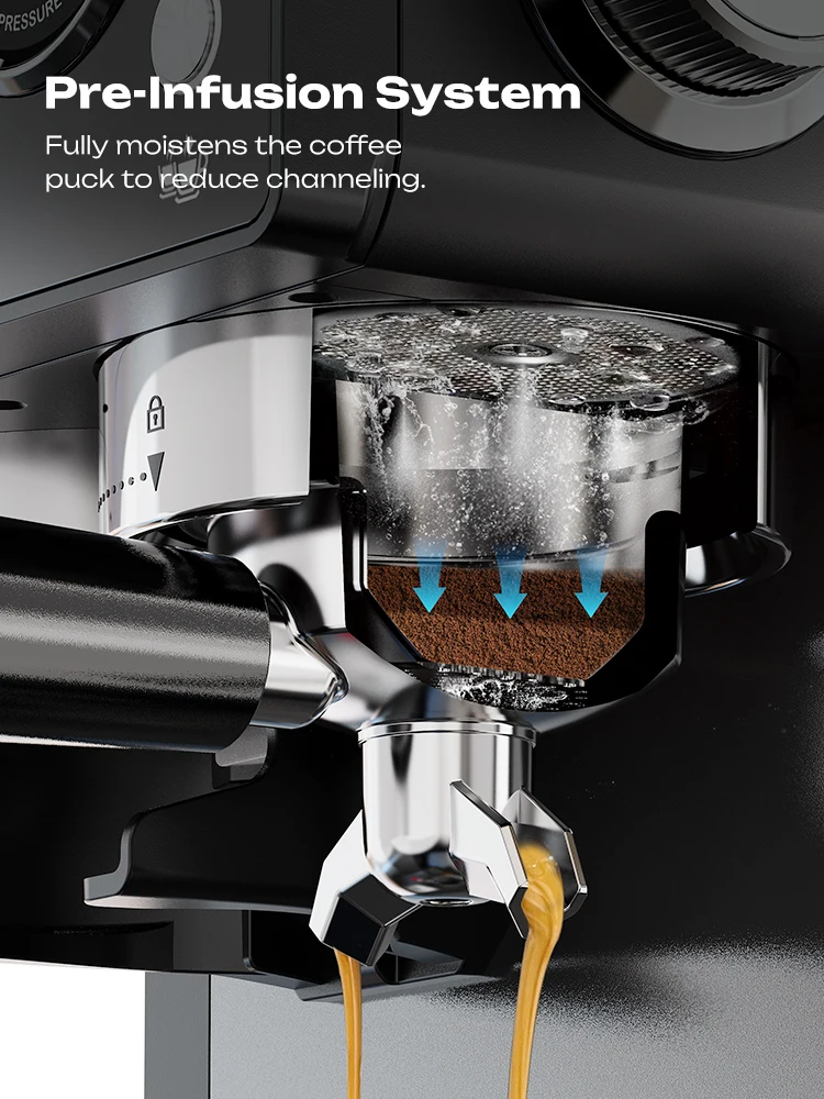 ماكينة قهوة اسبريسو HiBREW H20 شبه أوتوماتيكية مع...