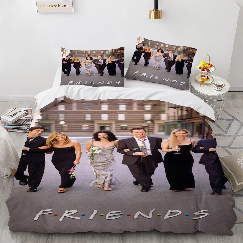 Friends TV Show Bedding Set Duvet Cover With Pillowcase Twin Full Queen King Bedclothes Bedroom Decor 