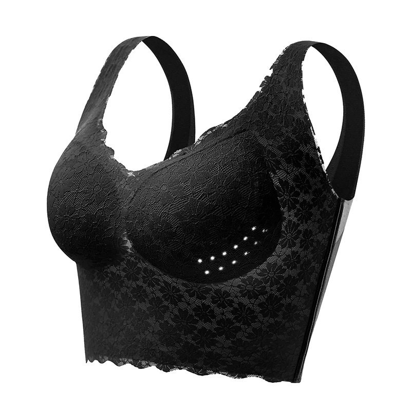 Seamless Lace Underwear Push Up Vest Bra Plus Size M-7XL Wirefree Vest Bra For Women Sleeping Bra Beauty Back Sports Vest Bra 3
