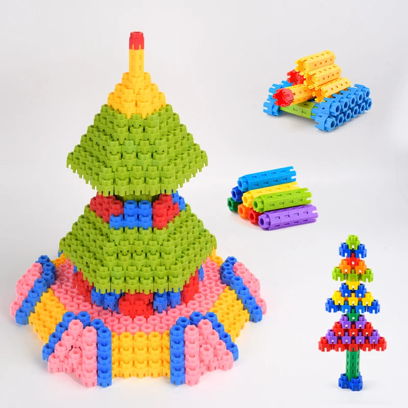 Children's Large Particle Building Block Toys Puzzle Boys And Girls Baby Assembly And Splicing Diy Hexagonal Building Blocks