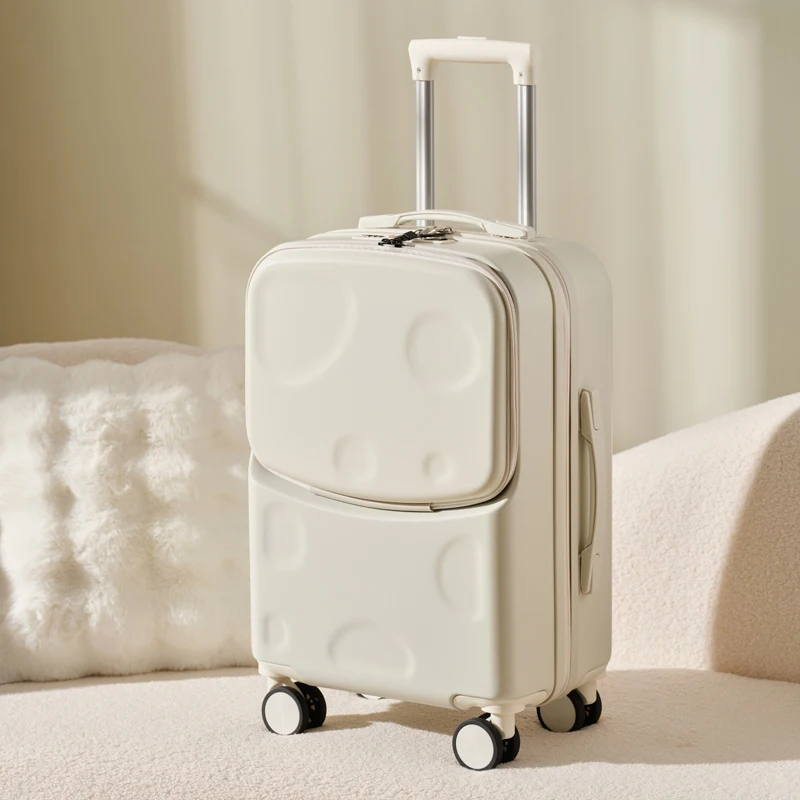 Handbagage koffer met frontopening usb-poort en bekerhouder_voghion.com