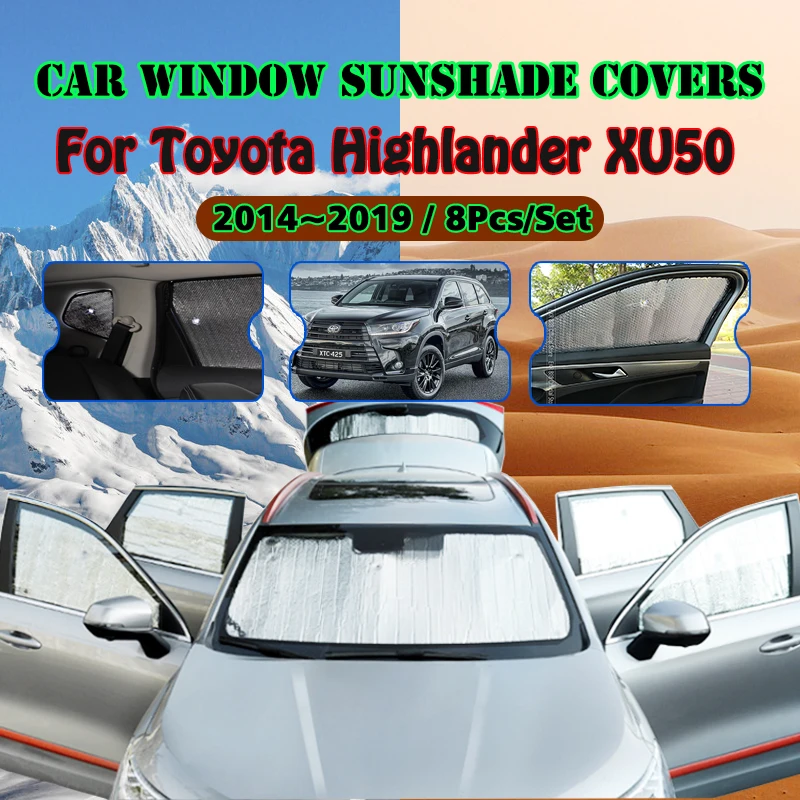 

Автомобильные солнцезащитные очки с полным покрытием для Toyota Highlander XU50 2014 ~ 2019 2016, автомобильный солнцезащитный козырек с защитой от УФ-лучей, солнцезащитный козырек, аксессуары