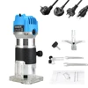 6/6.35/8mm 800W 30000Rpm Wood Router Tool  Electric Trimmer Woodworking Machines Manual Hand Trimmer 1/4 inch Milling Cutter 1