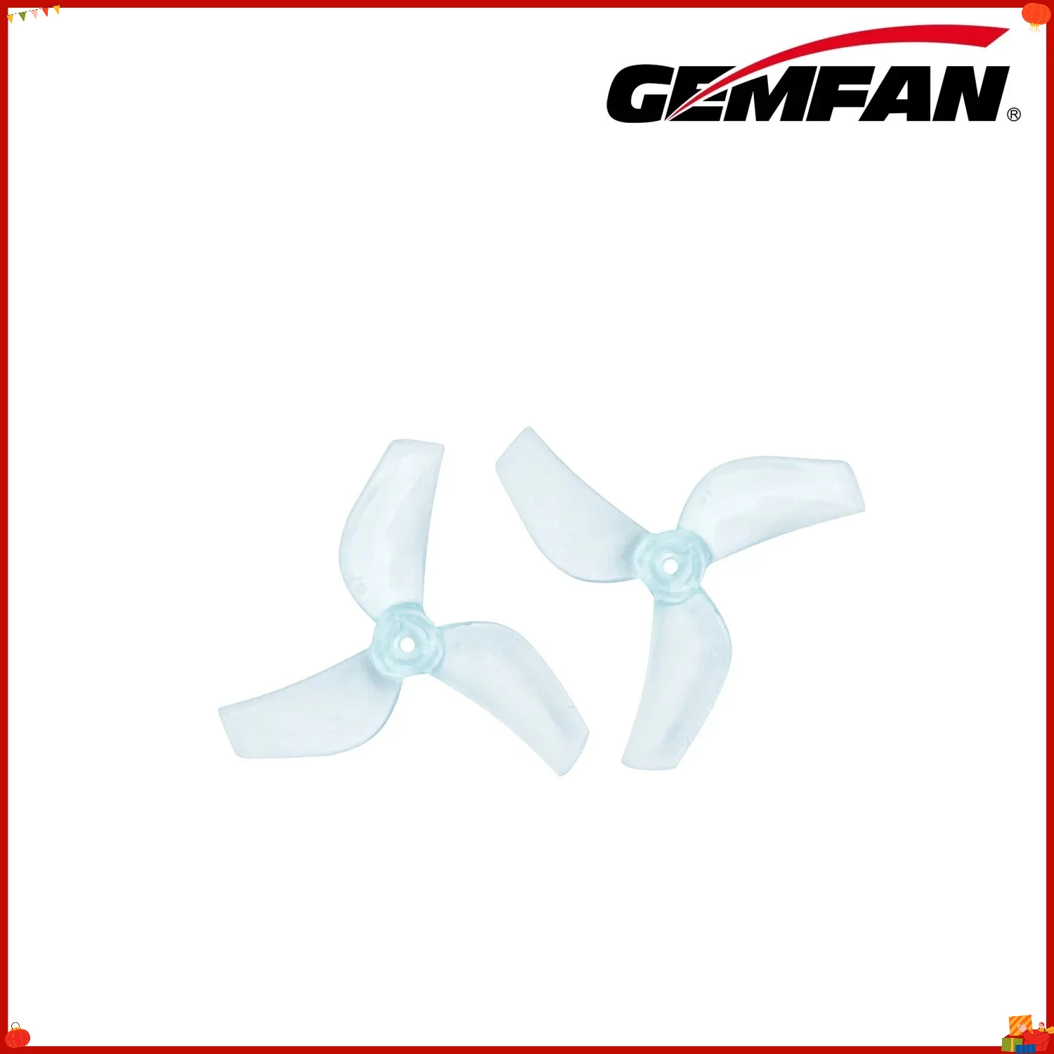 Hélice transparente 1mm pour drone FPV micro, montrant la finesse des pales et la fixation au moteur.
