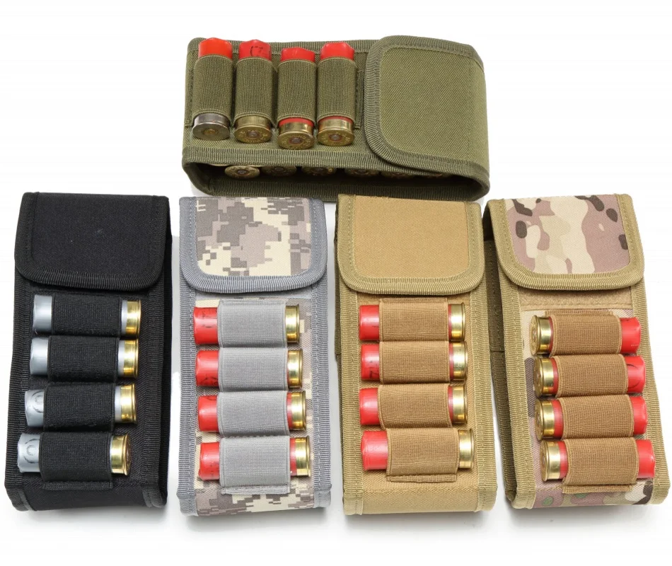 

16 Round Airsoft Tactical Molle Shells Pouch 12 Gauge 12GA Shotshell Holder Military Hunting Bandolier Cartridge Ammo Mag Bag