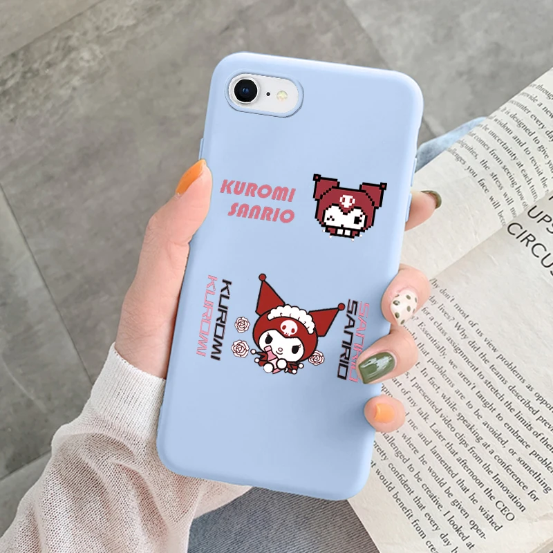 thumbnail image 1 of Funda bonita de Anime para iPhone 7 8 Plus SE 2020, funda de silicona suave a prueba de golpes para iphone 7Plus 8 +, funda Kuromi Rabbit, 1 of 5