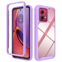 Shockproof Clear TPU Bumper Rugged Protective Phone Case for JUST CASE (PURPLE)