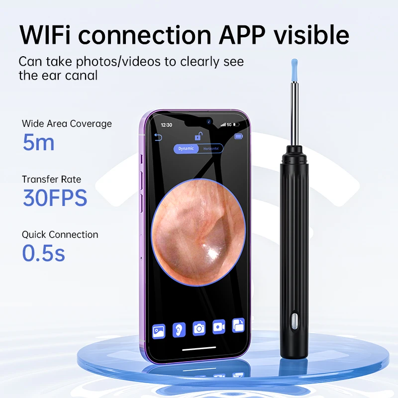 Wireless Vision Silicone Ear Scoop Endoscope Ear Extraction HD Camera Earwax Remover Otoscope Cleaning Tool With Recharge Base 2