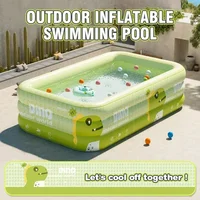 Piscine gonflable pour enfants de grande taille 1,8/2,1/2,6 m, épaisse avec pare-soleil, jouet pour enfants, jeu d'eau de jardin familial en plein air 2