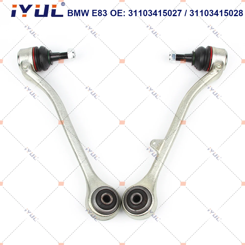 

IYUL Pair Front Lower Suspension Control Arm Straight For BMW X3 Series E83 2.0d 2.0i 2.5i 3.0d 3.0i xDrive 2003-2011