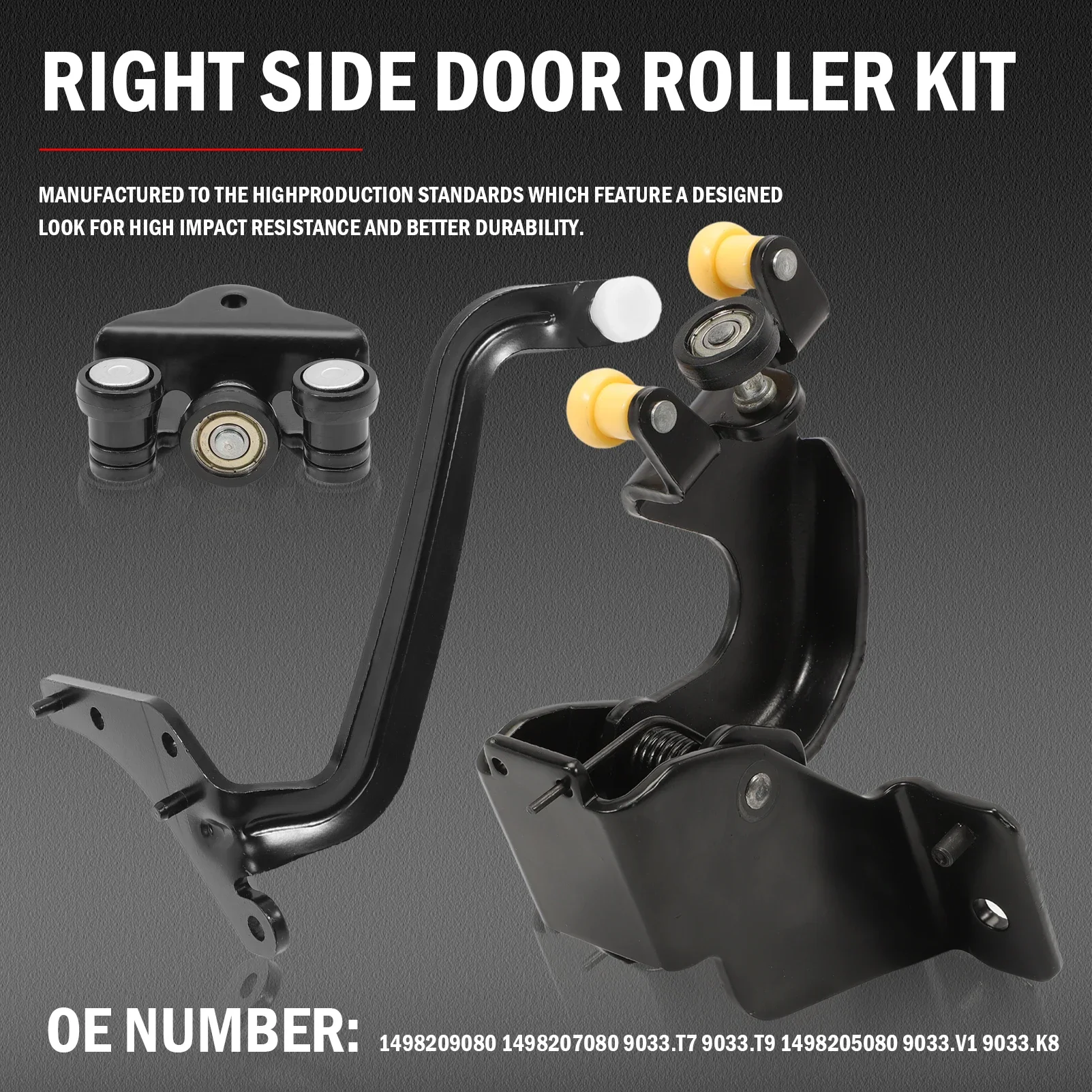Side Door Wheel Kit 9033.T7 9033.T9 1498205080 For Citroen Jumpy 2 Fiat Scudo 2 Peugeot Expert 2007- Sliding Door Roller