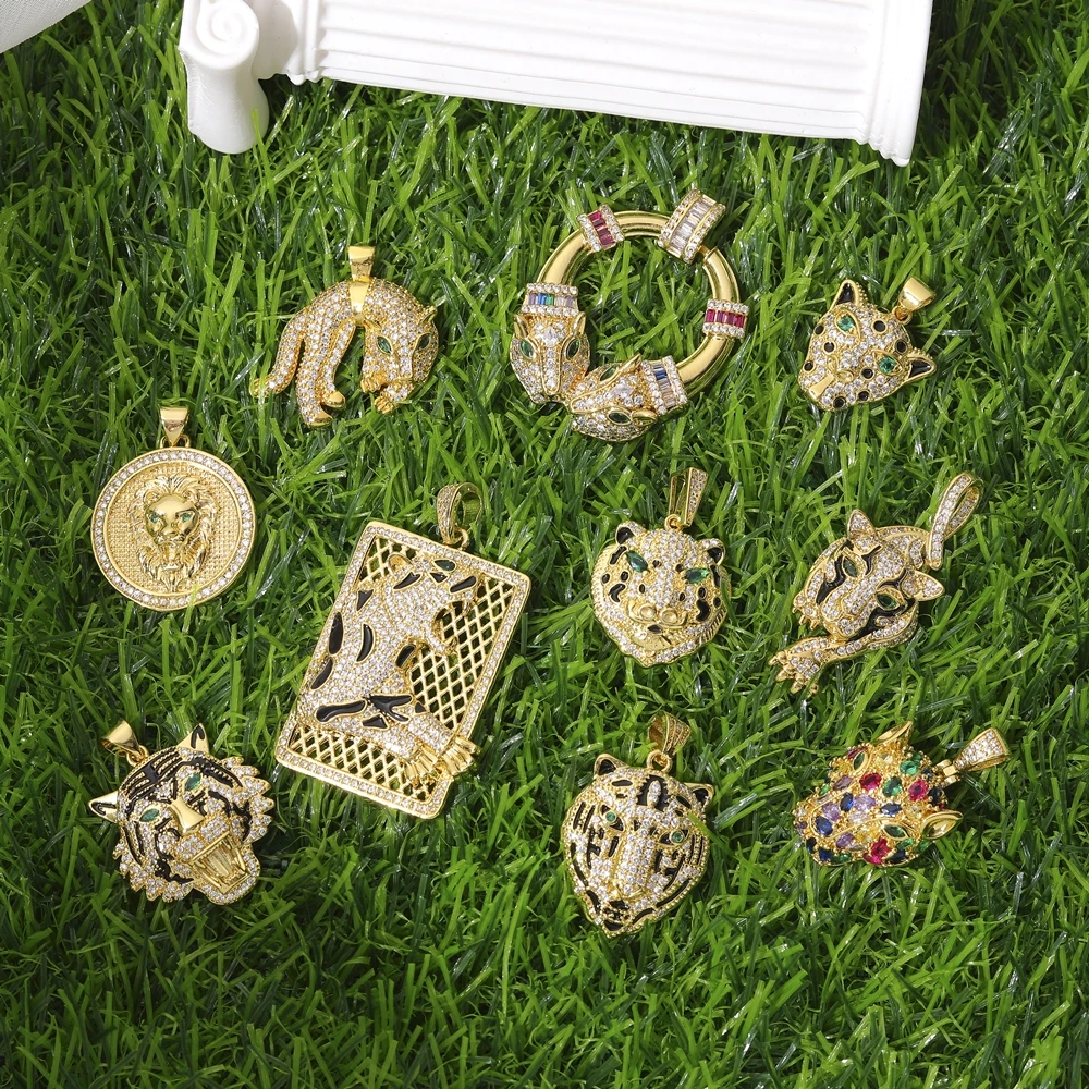 juya✨ Juya 18 18K リアルゴールドメッキキュービックジルコンクマライオン鳥