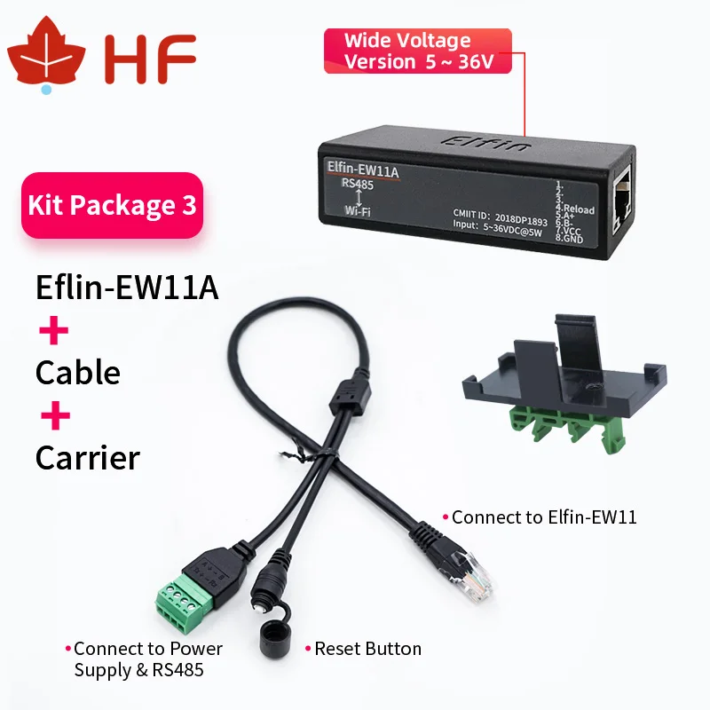 5V Port szeregowy RS485 do modułu serwera urządzenia WiFi Elfin-EW11A obsługi protokołu TCP/IP Telnet Modbus TCP Transfer danych przez WiFi