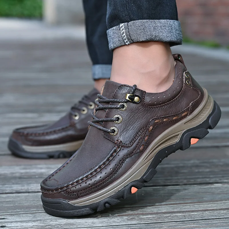 أحذية رجال الأعمال الرسمية الجديدة غير الرسمية - طبقة علوية من الجلد ناعمة ومريحة داخلية مع نعل مبطن وأحذية مداس غير قابلة للانزلاق