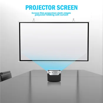 Nuovo schermo per proiettore tecnologico per home theater HD bianco pieghevole anti-piega