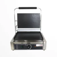Commercial Electric Cast Iron Contact Sandwich Panini Press Maker Grill Griddle Machine 2