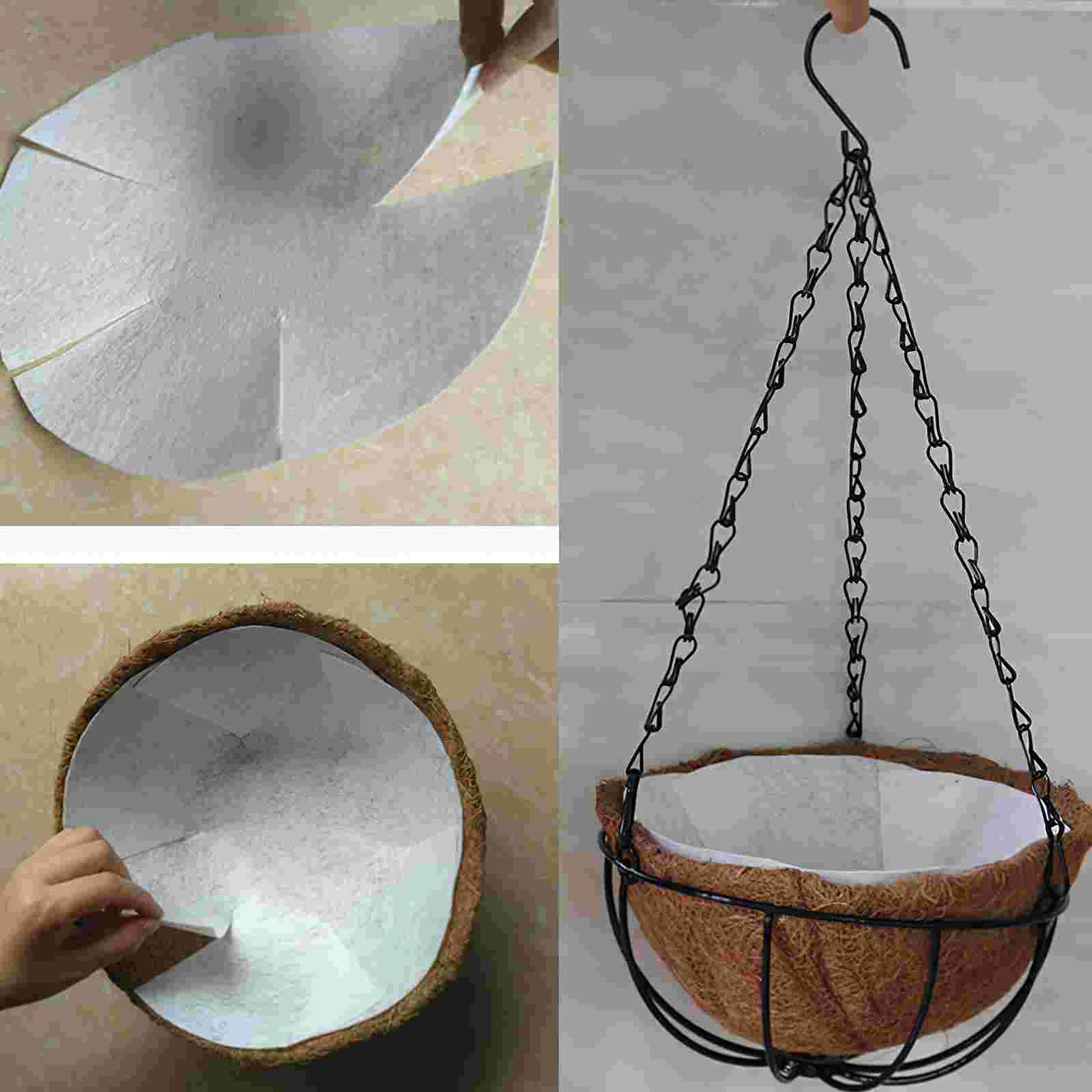 

6 Sheets Nonwoven Liners Hamper Coconut Basket Fabric Replacement Plant Hanging Non-woven Garden
