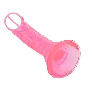 Realistic Dildo Anal Masturbator Sex Toys For Couples Crystal Jelly Suction Cup Penis Thrusting Dildo Phalos For Women Hot 5