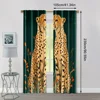 2pcs, Curtain Cloth 2D print Two lions in one Versatile 100% Polyester (without rod) Decorations Inside for Bedroom Living Room 4