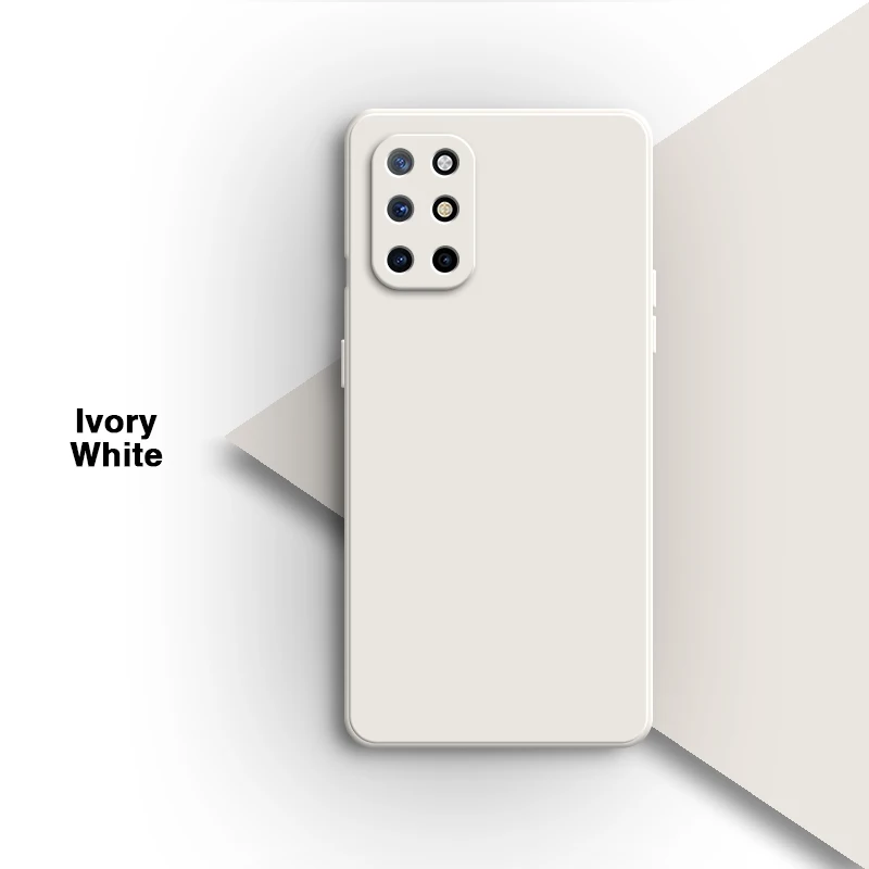 Elegant Soft Silicone Square Bumper Phone Case - Solid Color Protective Cover