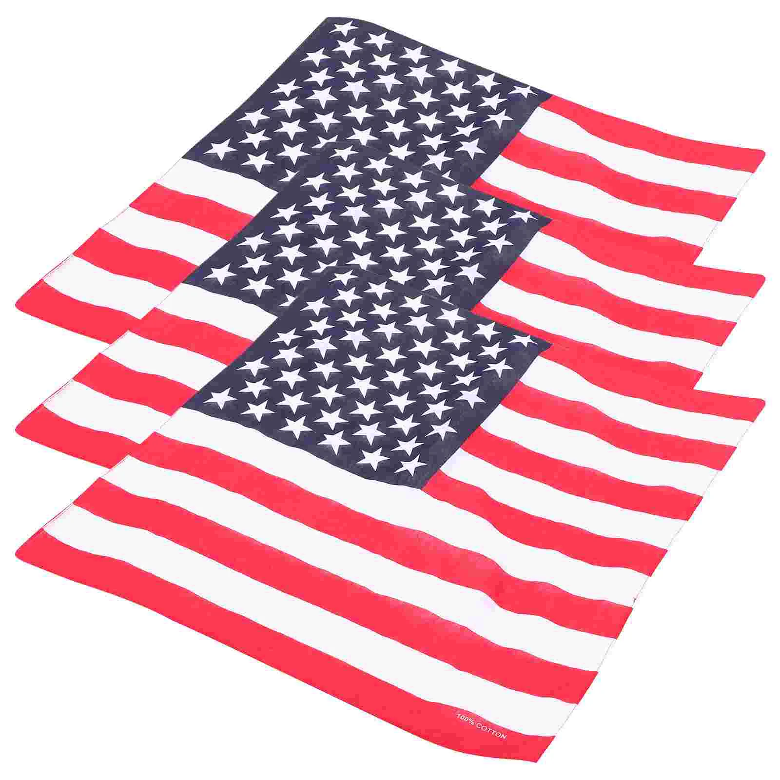 

American Flag Bandanas Headband USA Flag Headband Patriotic Athletic Wicking Kerchief USA Apparel USA Clothing Bandana for
