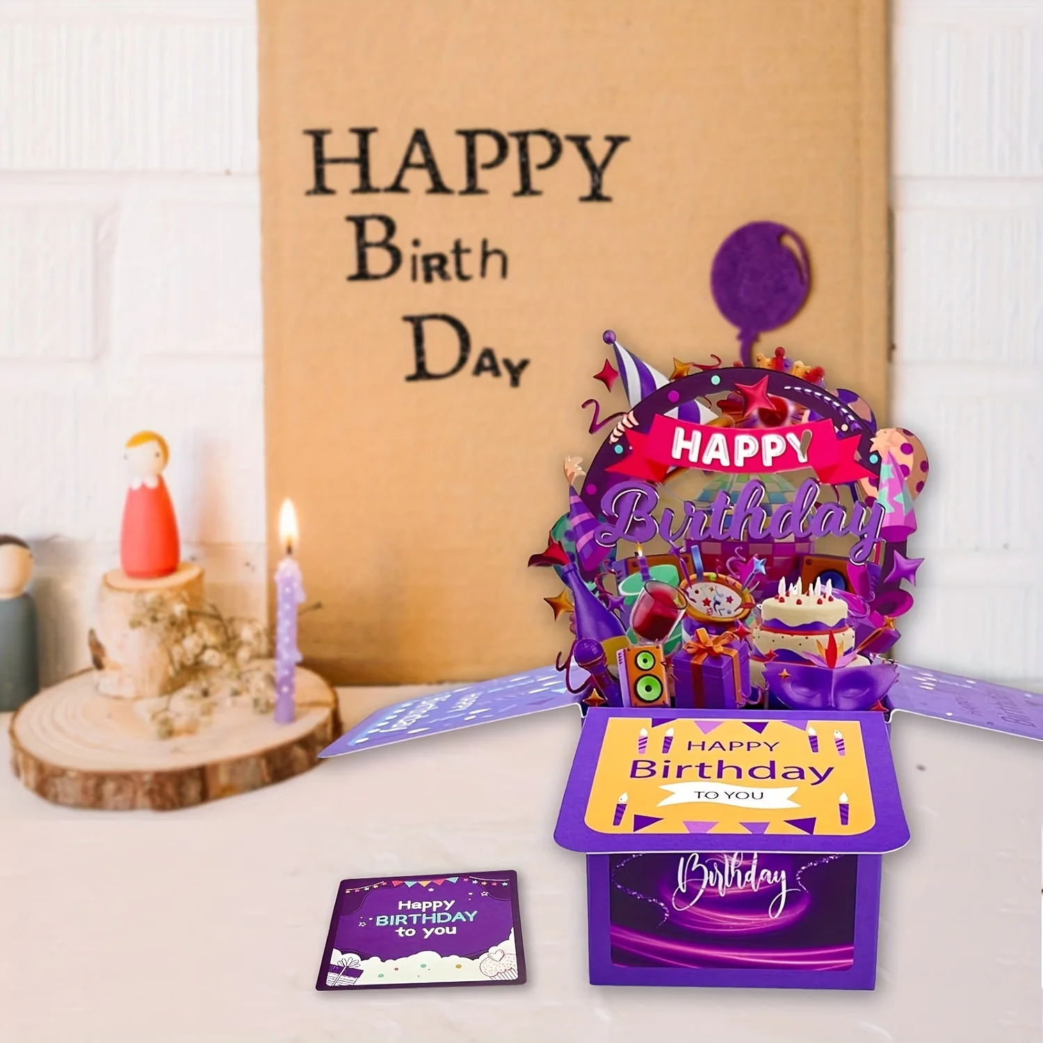 생일 축하 팝업 카드, 재미있는 생일 3D 인사 카드, 친구, 달콤한 Bday 선물, 생일 선물, 1 세트 