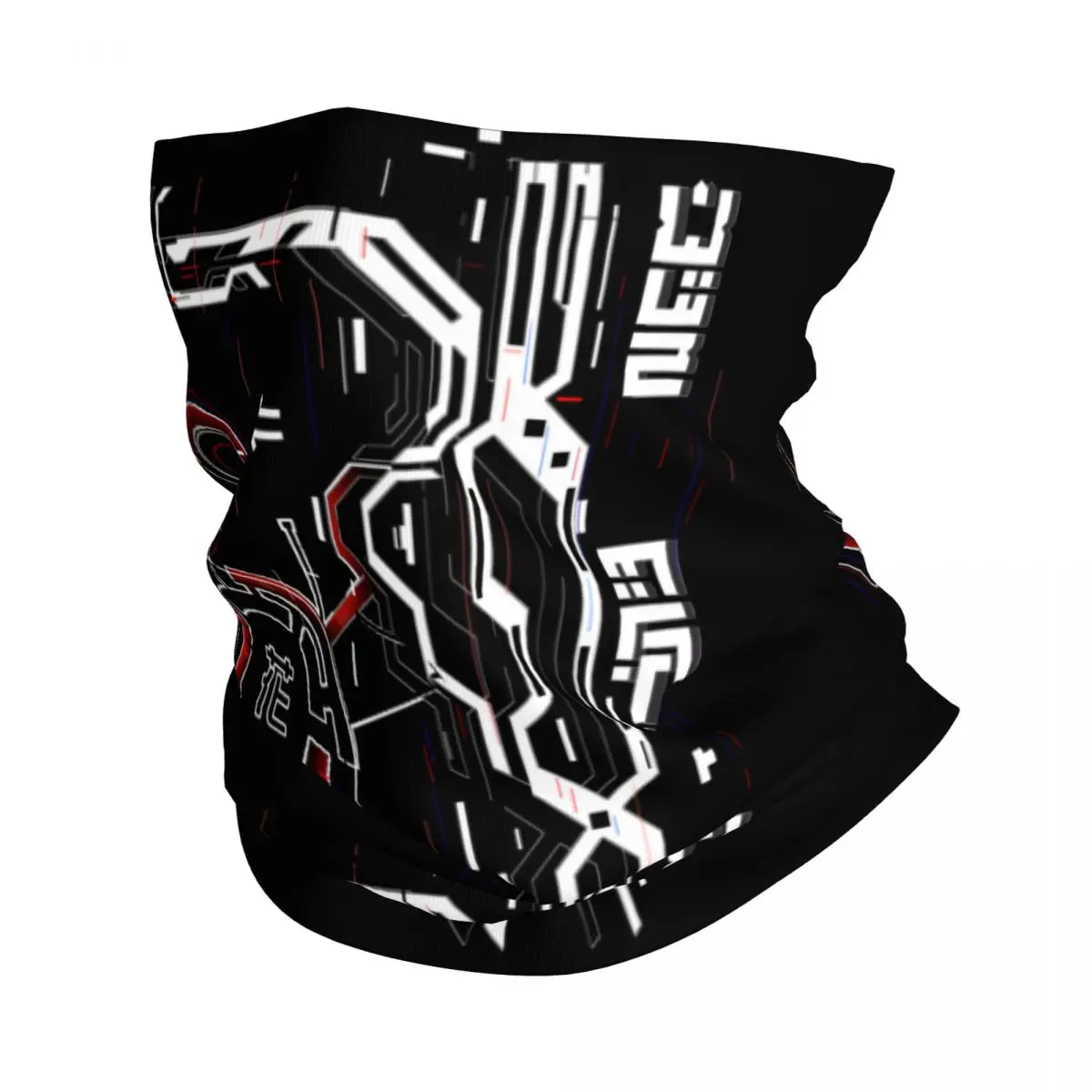 

Japanese Tokyo Flower Techwear Winter Headband Neck Warmer Tube Scarf Future Tech Street Wear Graphic Face Bandana Gaiter