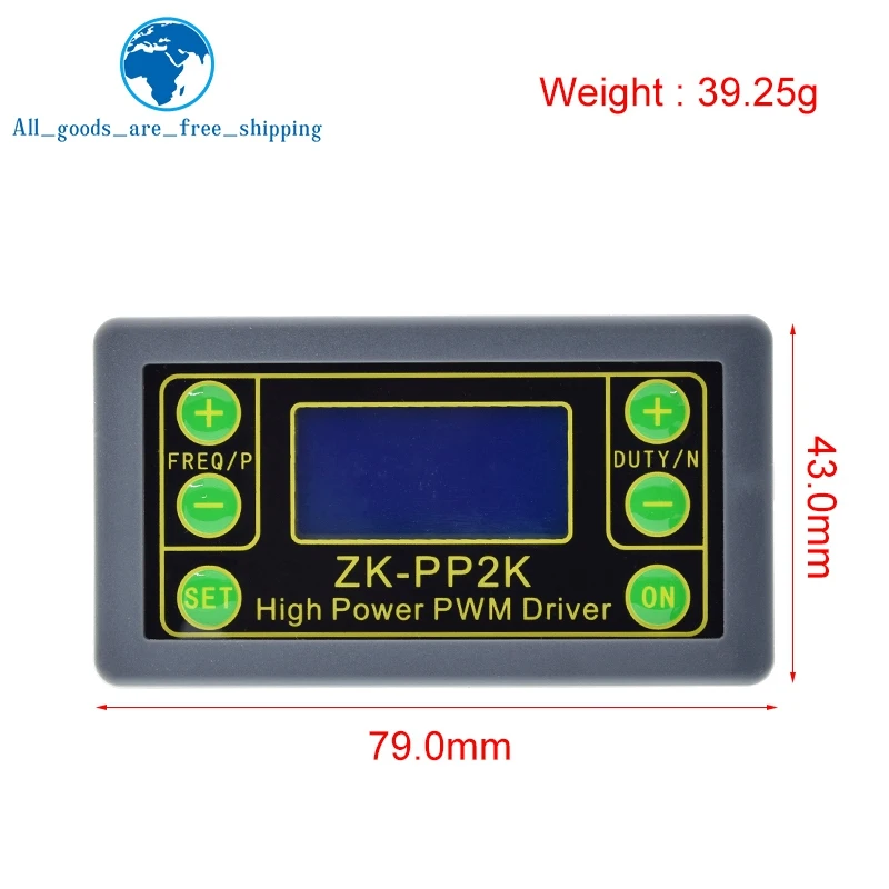 ZK-PP2K PWM DC 3.3~30V 12V 24V Motor Speed Controller regulator 8A 150W Adjustable LED Dimmer Pulse Frequency Duty Ratio dc motor speed controller motor speed controller electric motor speed controller