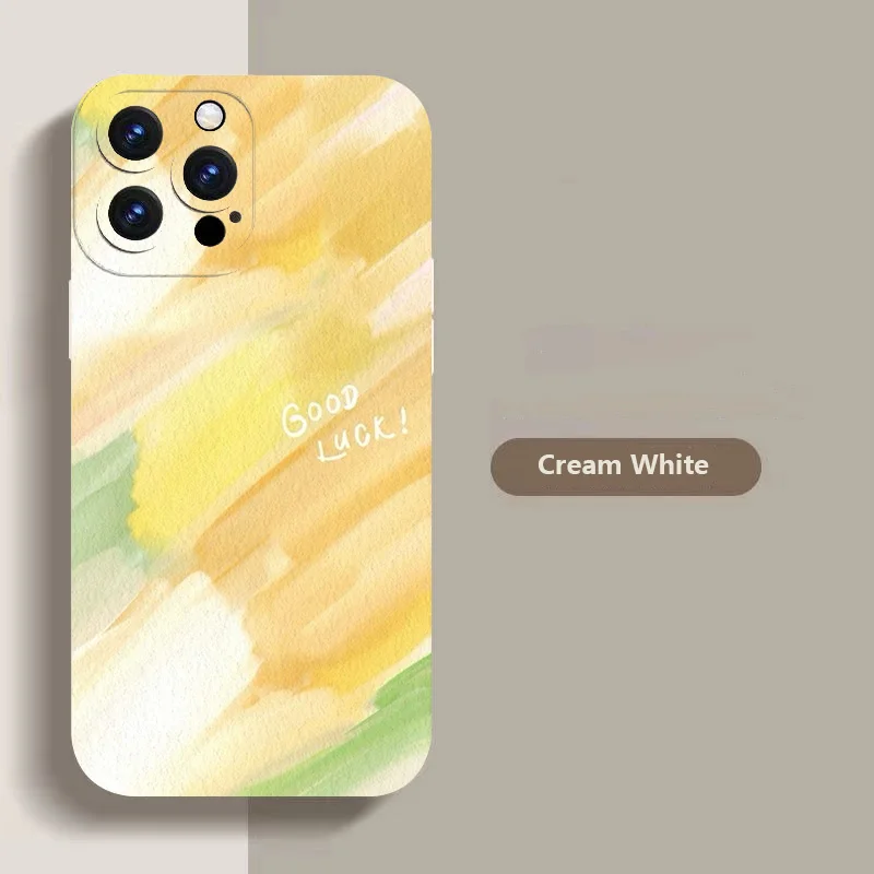 Stylish Watercolor Painting Silicone Phone Case Cover