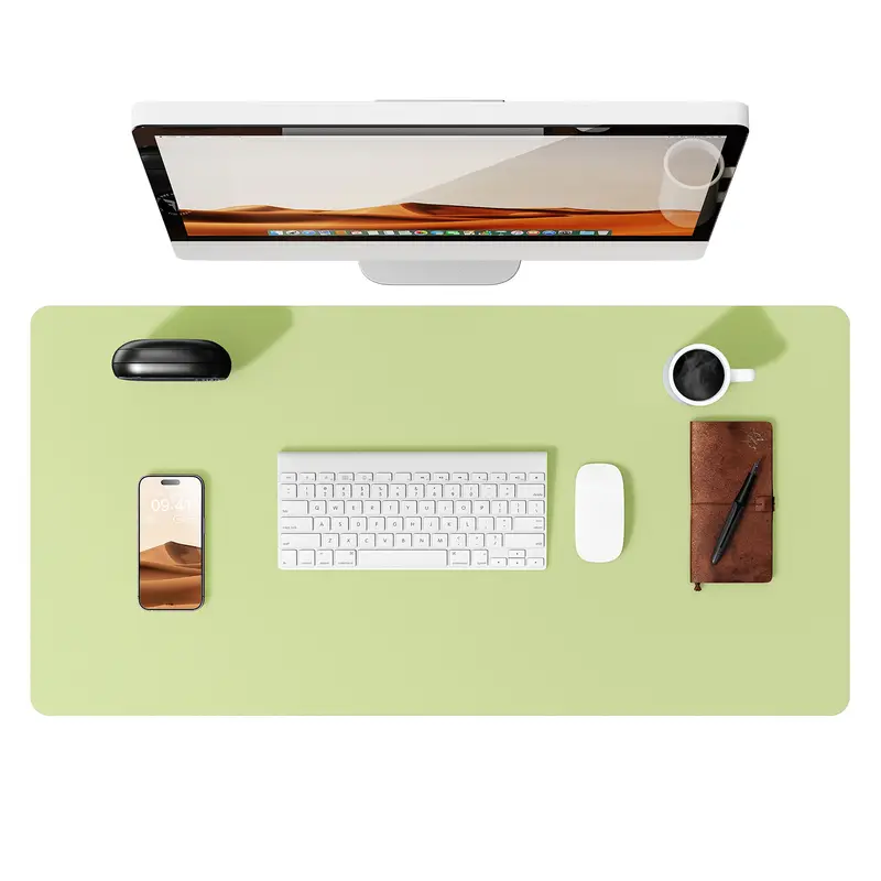 Large Mouse Pad,Office Desk Mat, Leather Desk Pad Protector, Non-Slip PU Leather Desk Blotter, Laptop Desk Pad - Image 23
